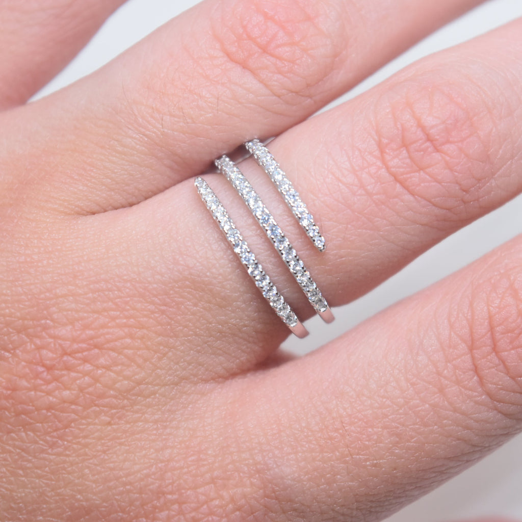 Triple Hoop Silver Ring