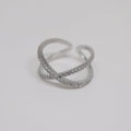 Cross Silver Big Ring