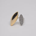 Double Leaf Gold and Silver Ring