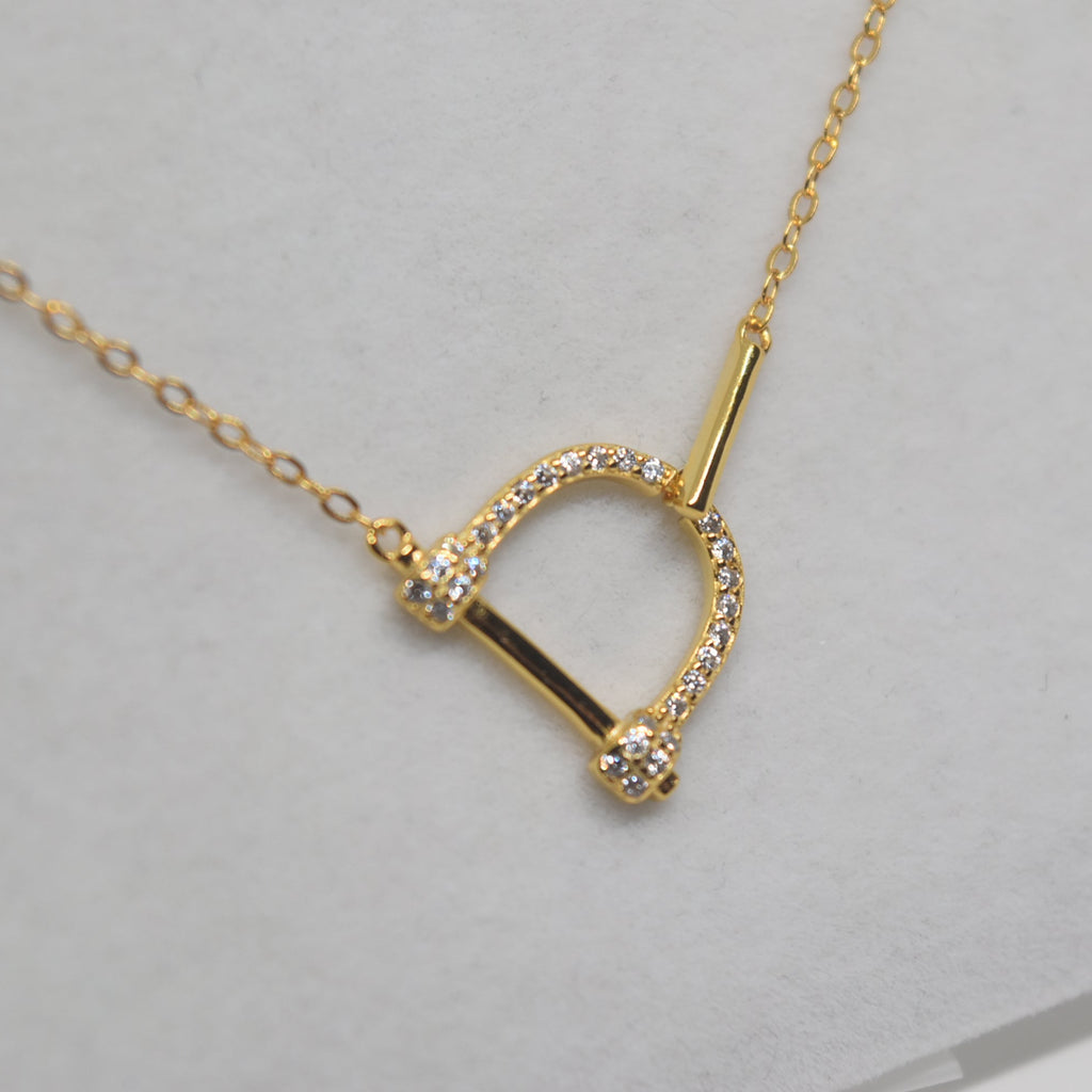 Hoof 925 Silver Gold Plated Necklace