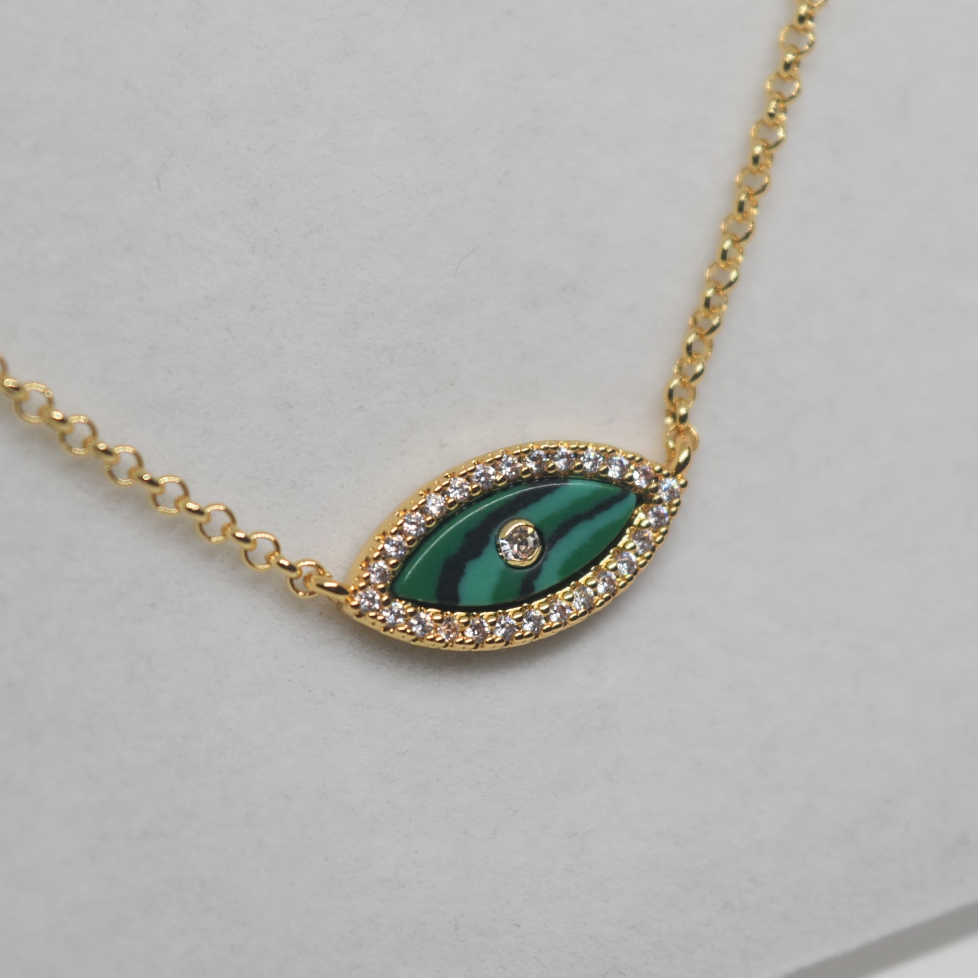 Green Eye Pendant Necklace