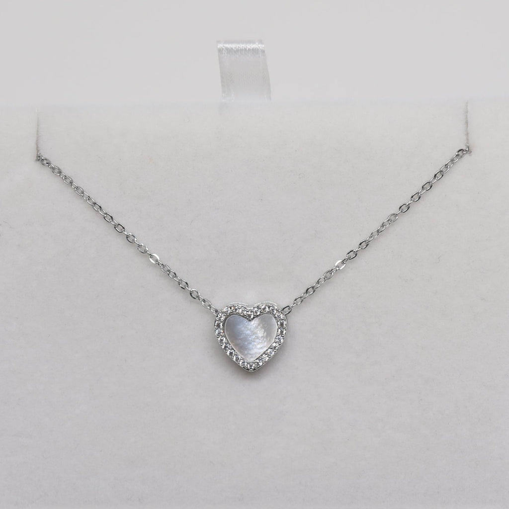 Nacar Silver Heart Shaped Pendant