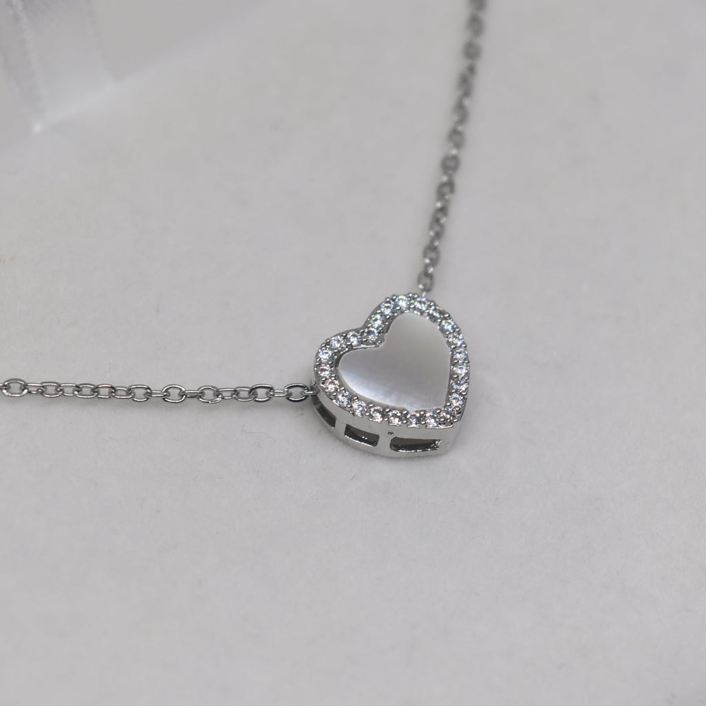 Nacar Silver Heart Shaped Pendant