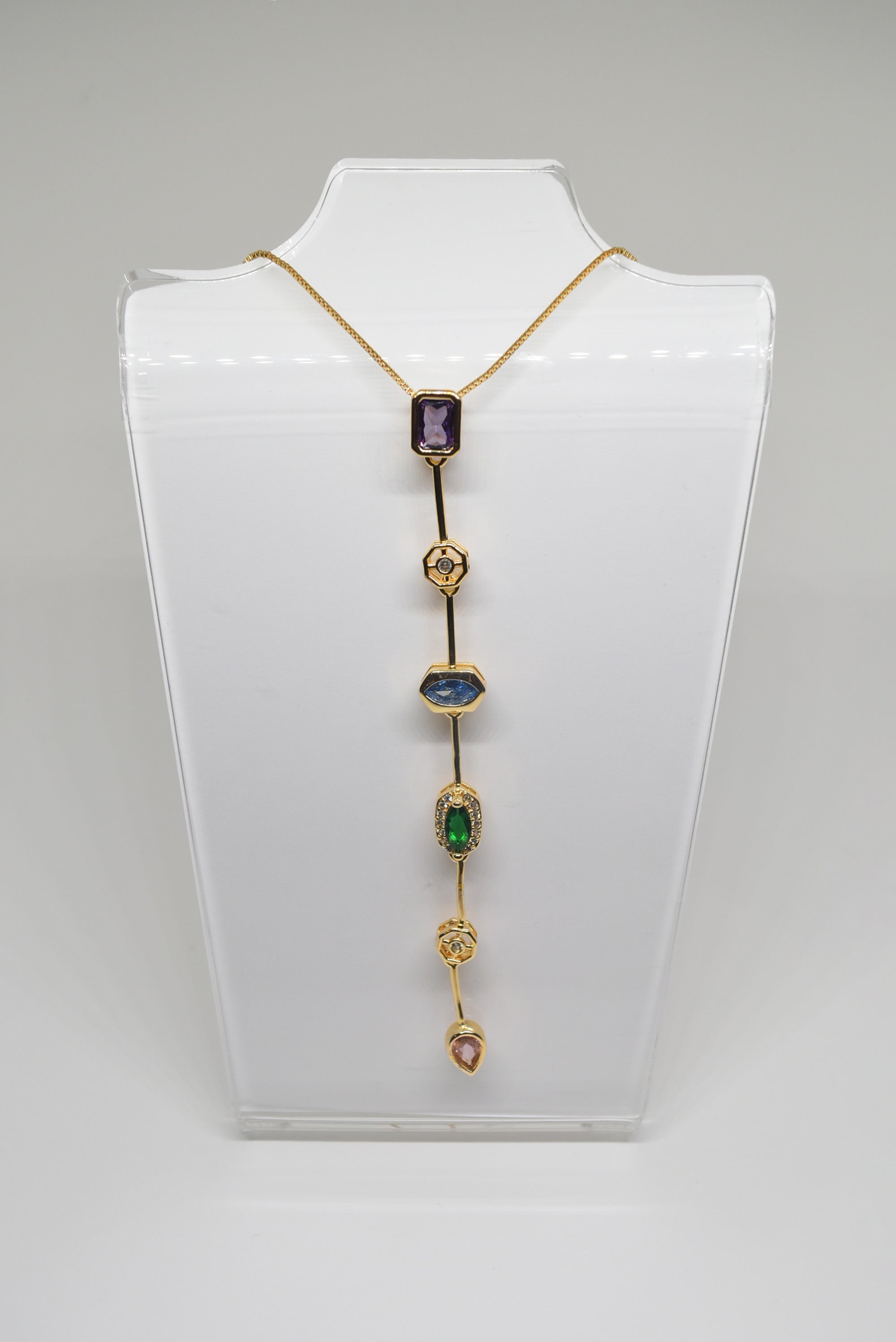 Colorful Zirconia Necklace