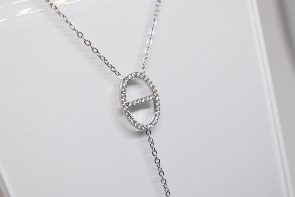 Zirconia Pendant Silver Necklace