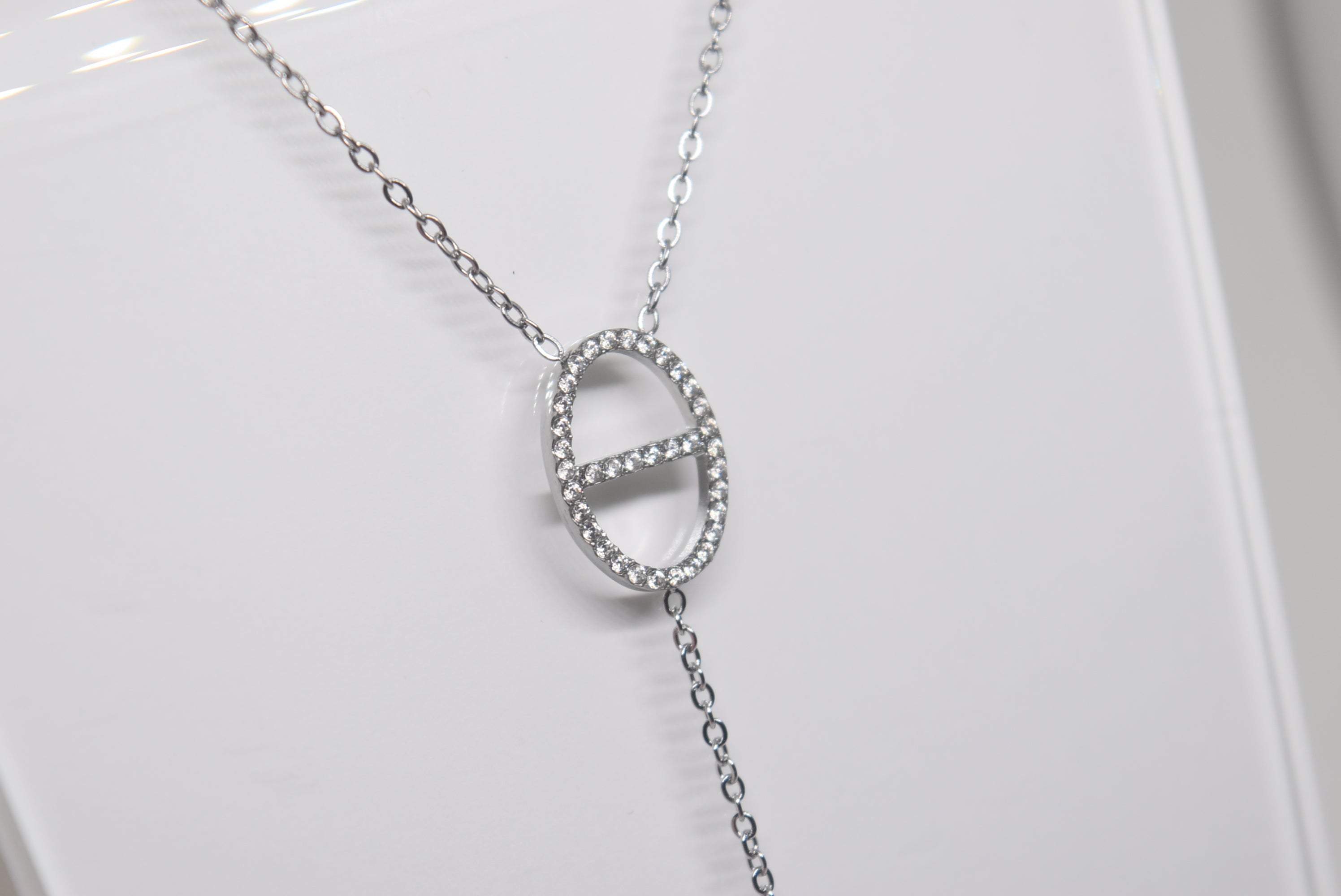 Zirconia Pendant Silver Necklace