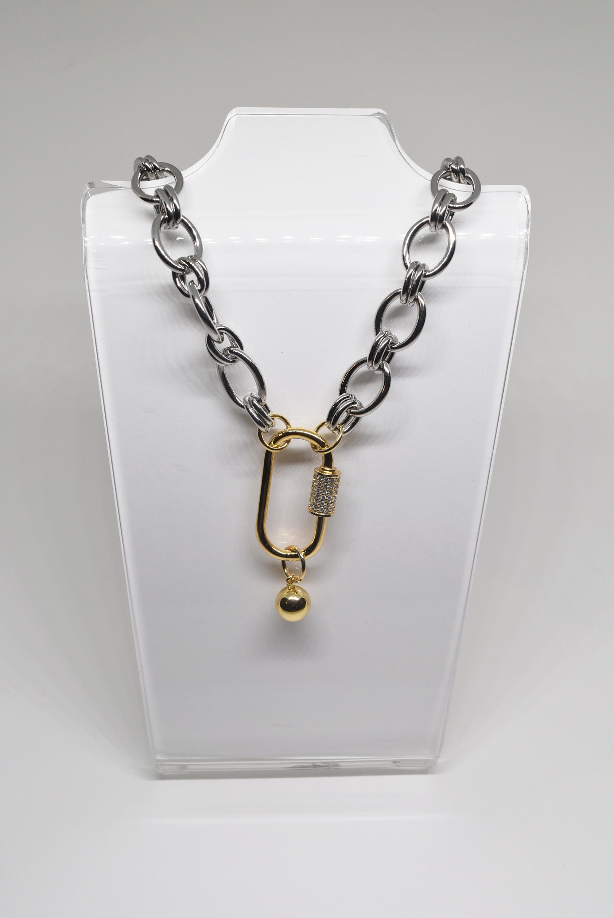 Gold and Silver Links Necklace