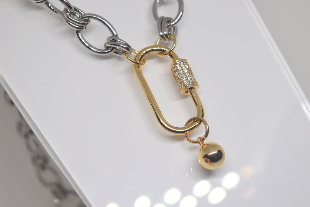 Gold and Silver Links Necklace