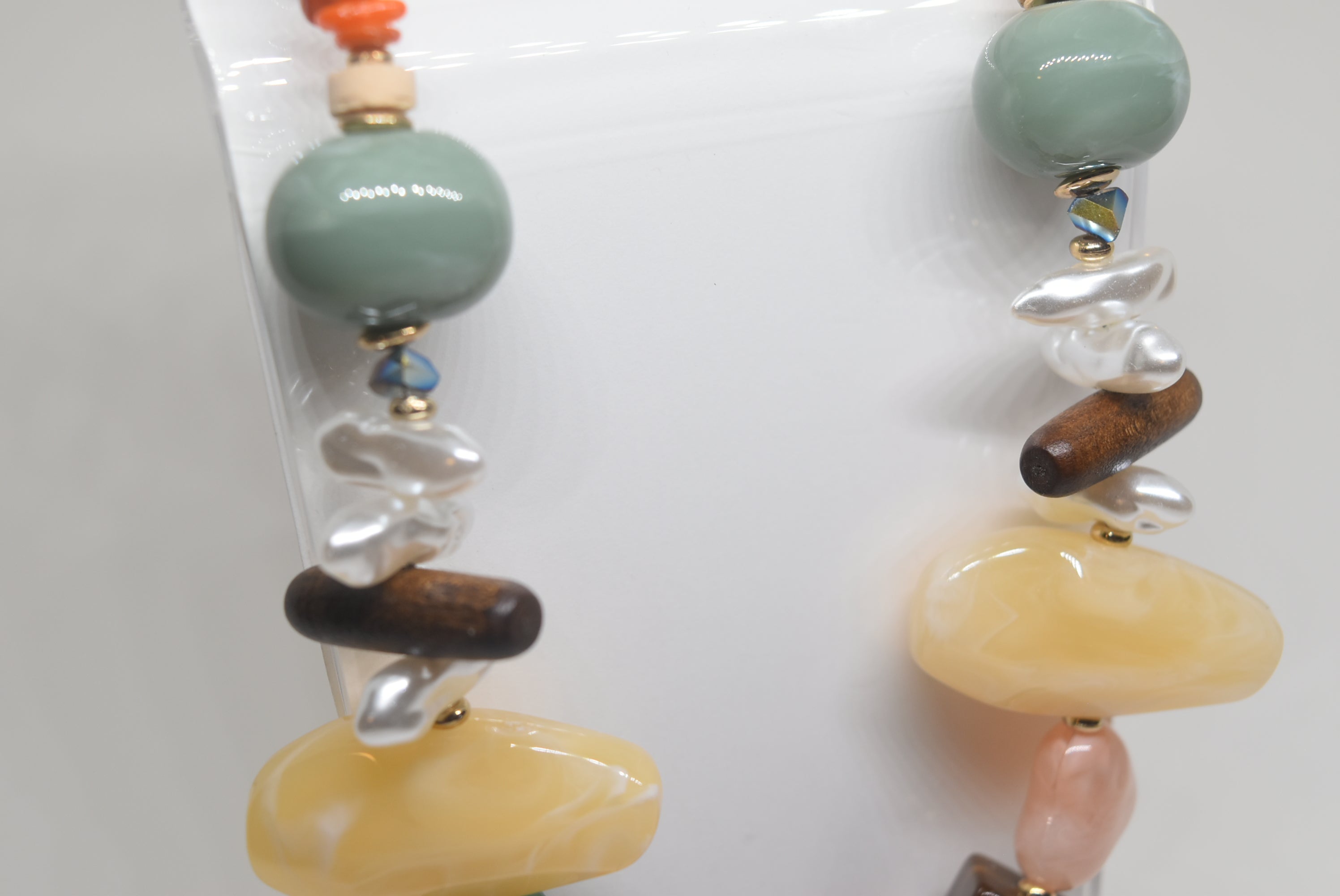 Stones Beaded Statement Necklace