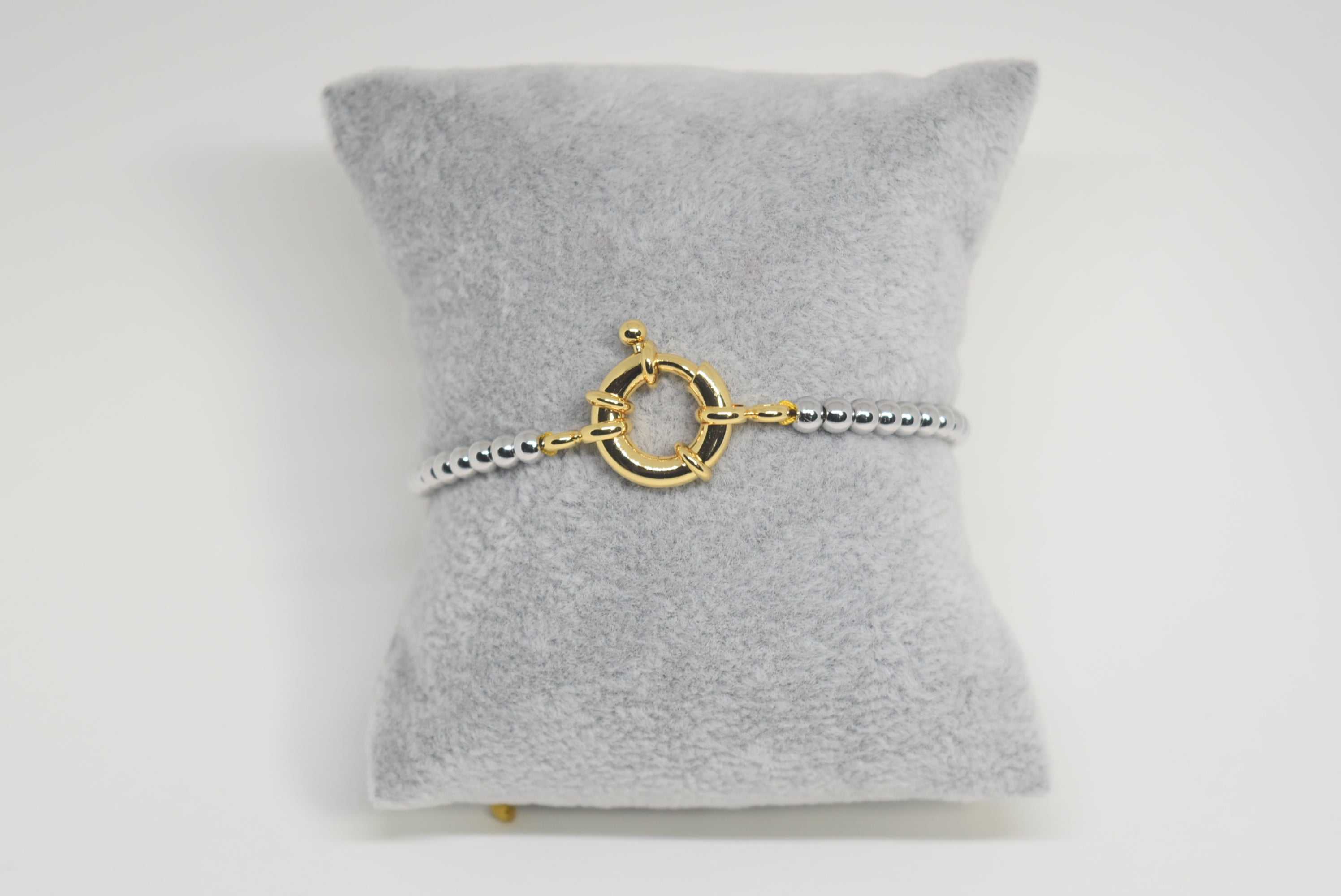 Front Clasp Gold and Silver Bracelet