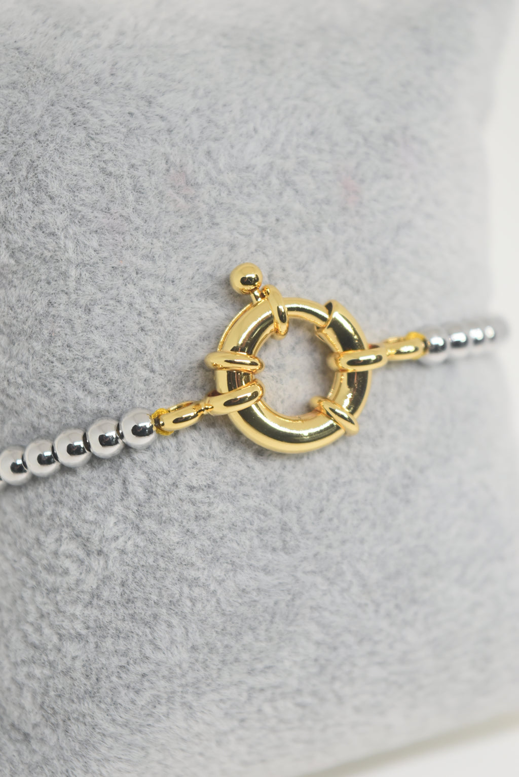 Front Clasp Gold and Silver Bracelet