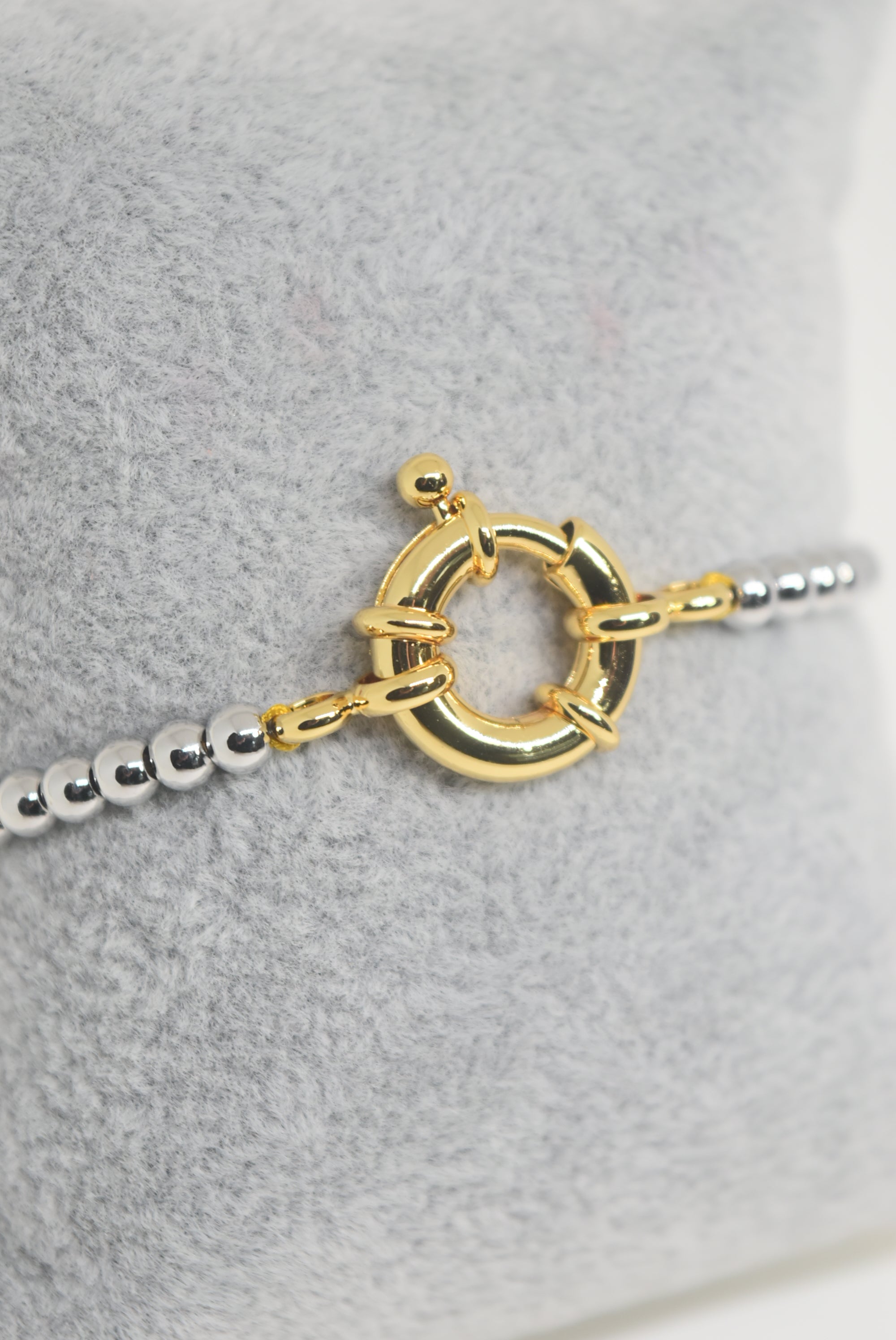 Front Clasp Gold and Silver Bracelet