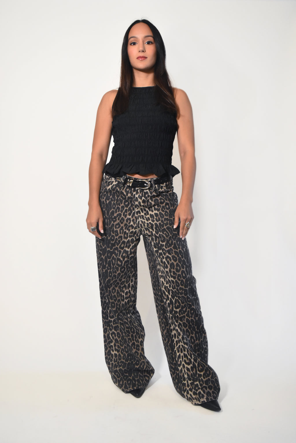 High Waisted Leopard Print Pants