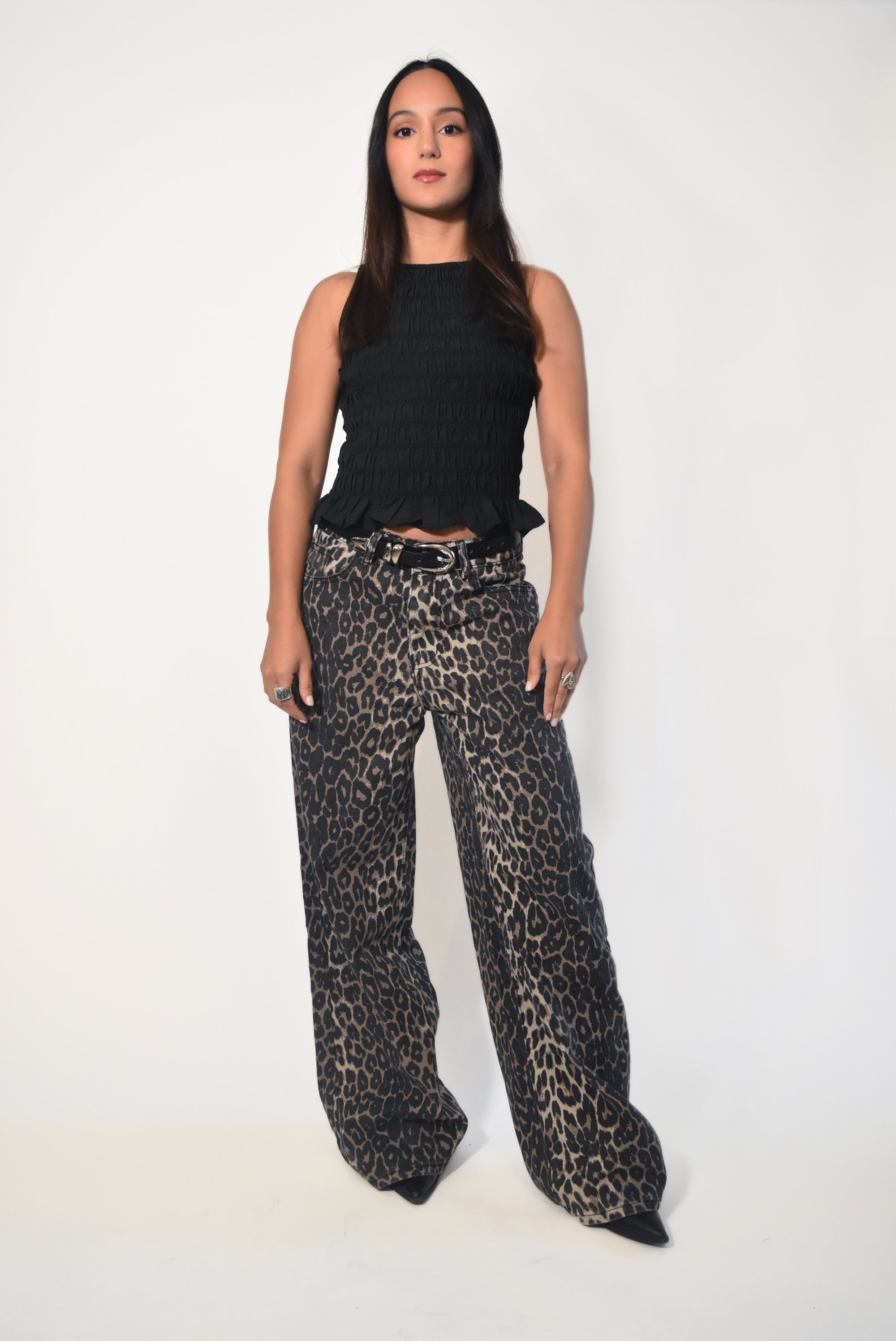 High Waisted Leopard Print Pants
