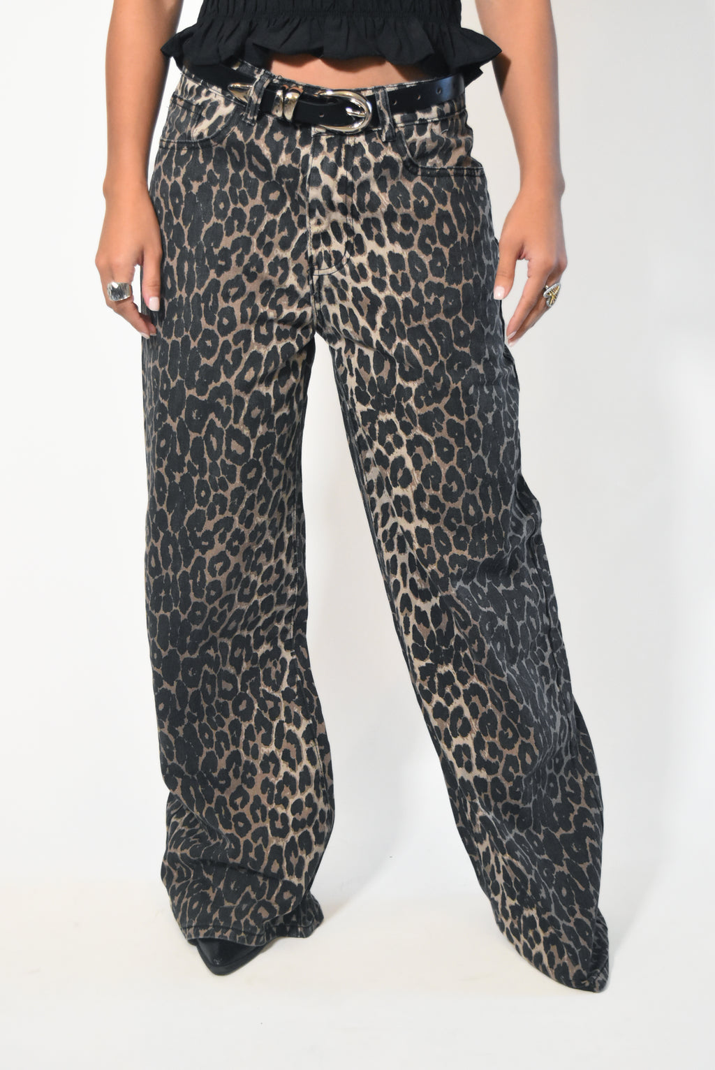 High Waisted Leopard Print Pants