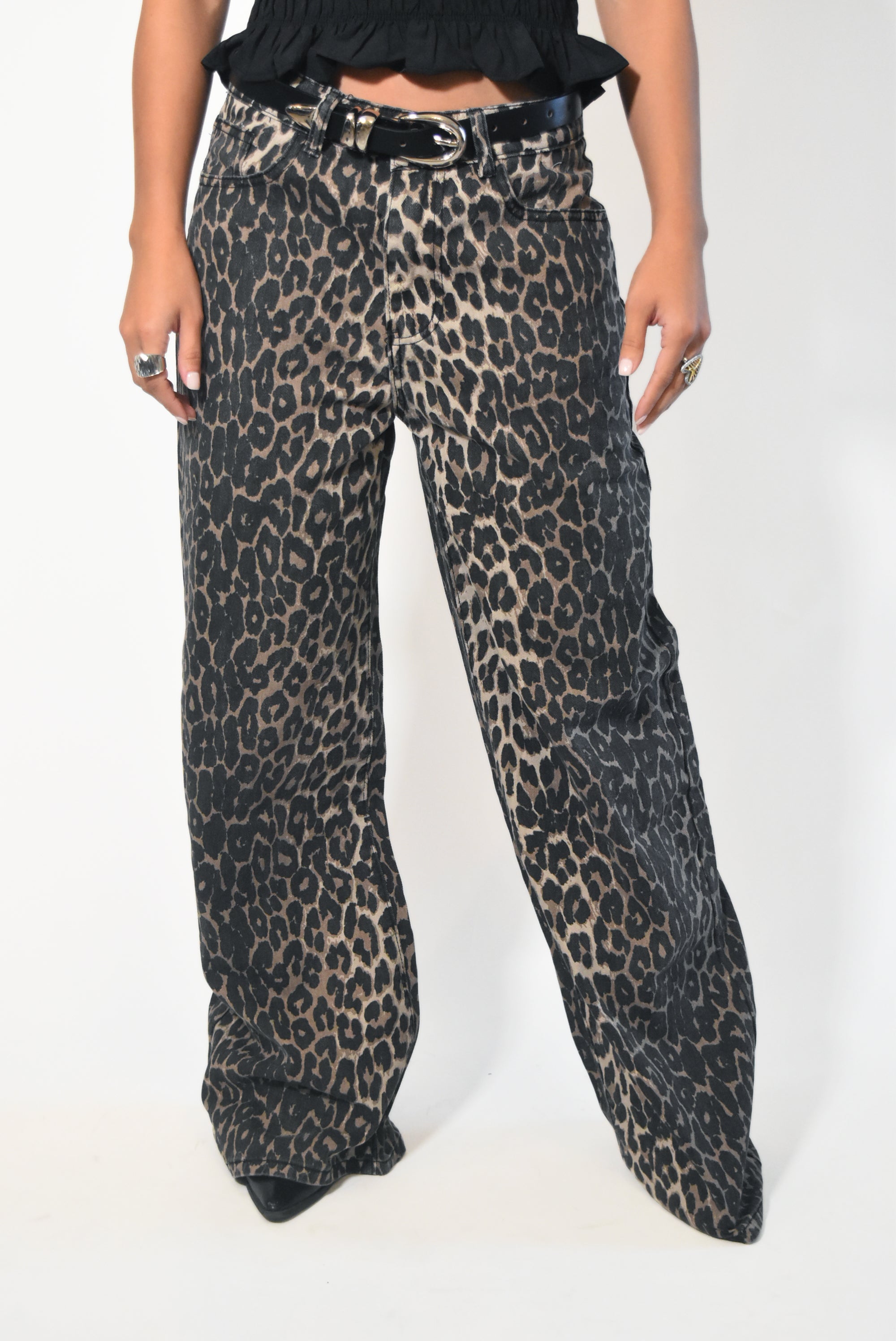 High Waisted Leopard Print Pants