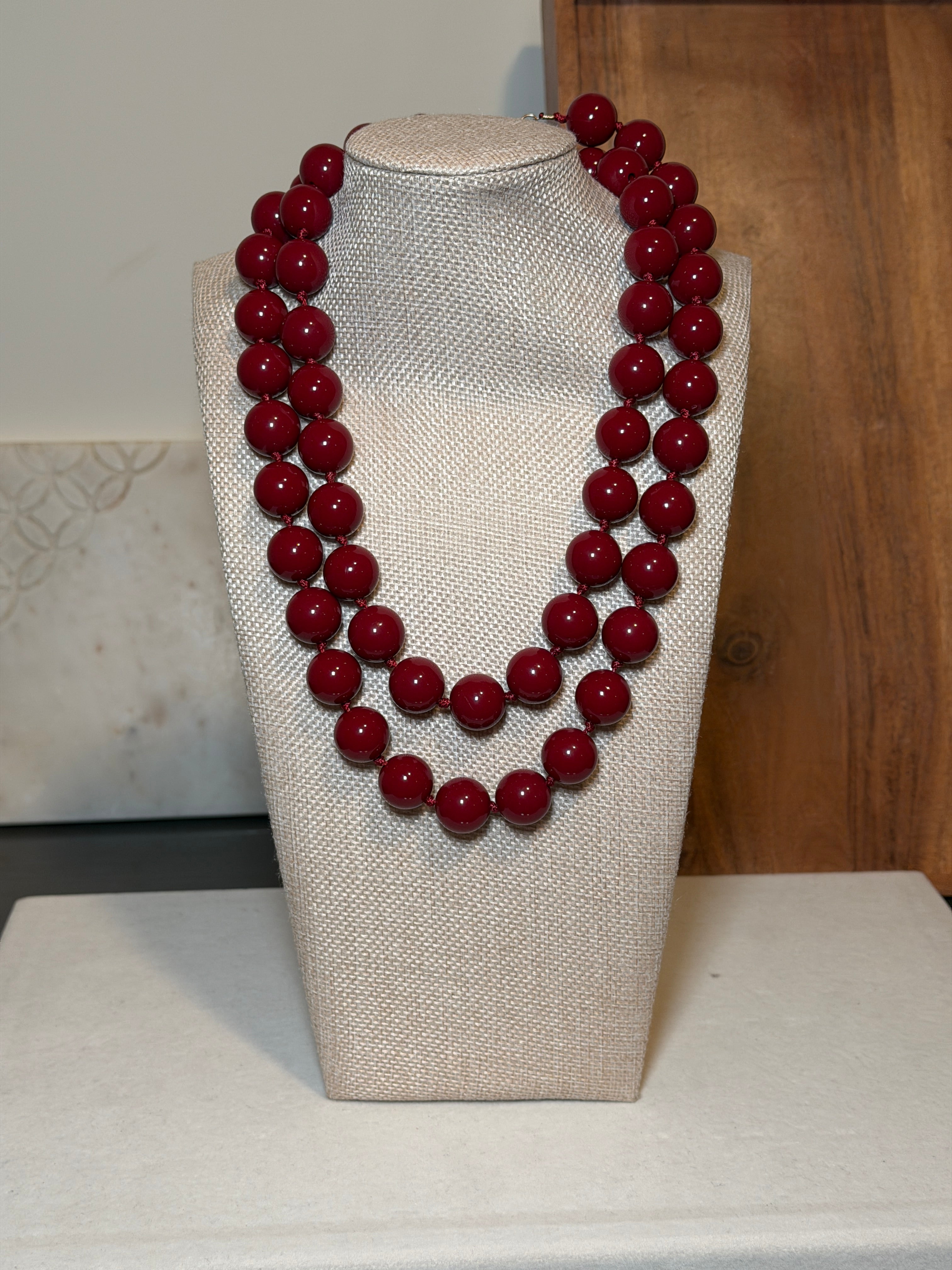 Burgundy Double Super Beads