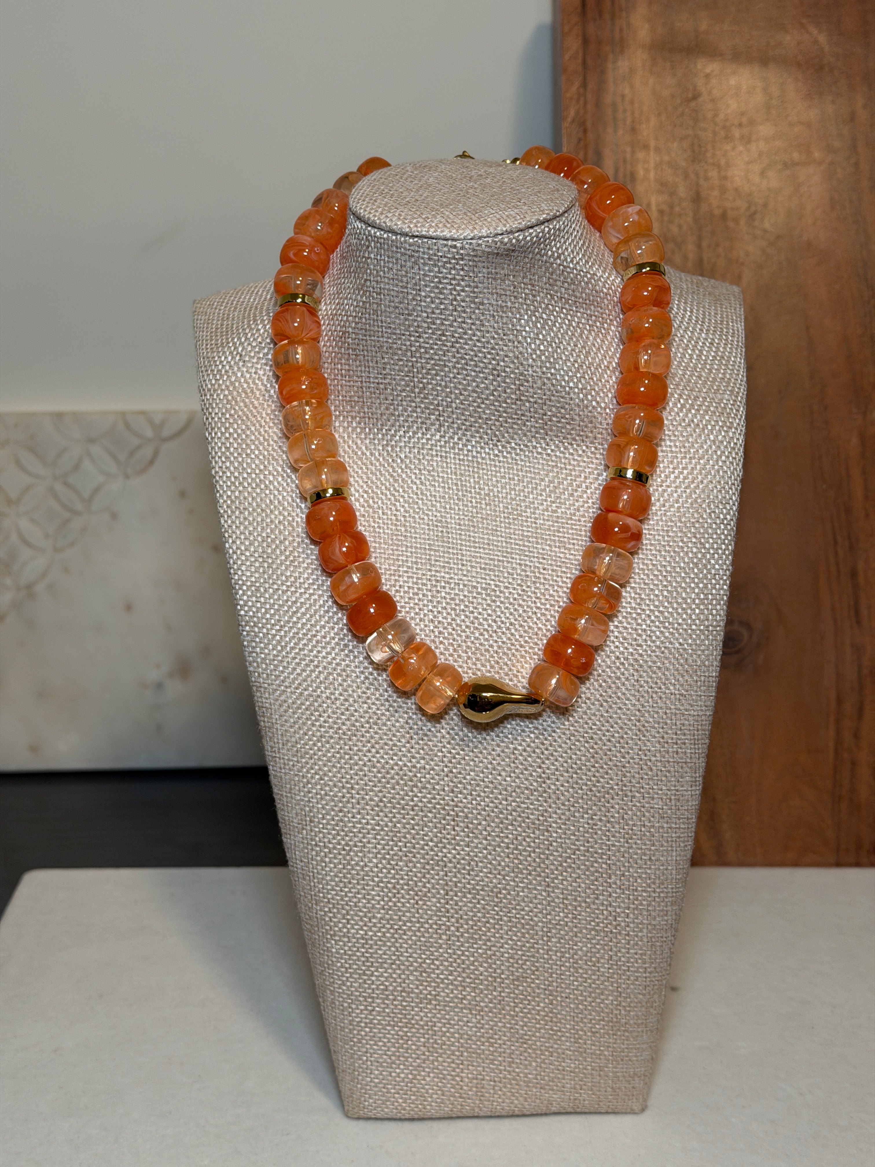 Beads and Gold Necklace