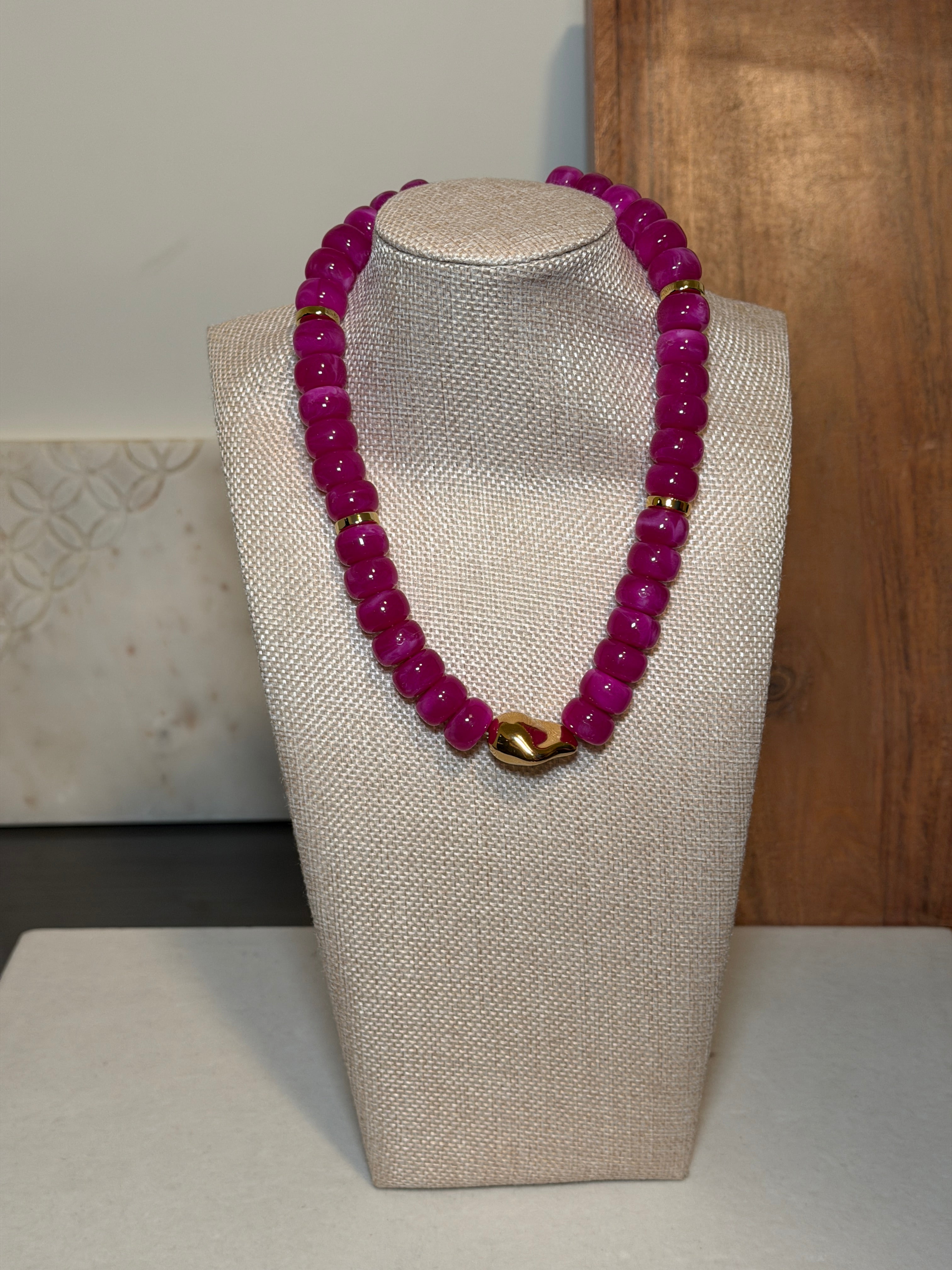 Beads and Gold Necklace
