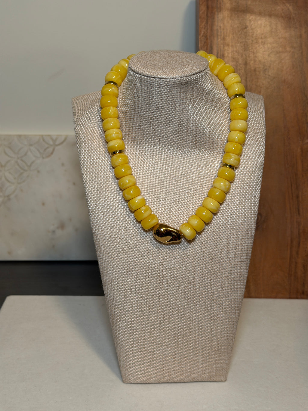 Beads and Gold Necklace