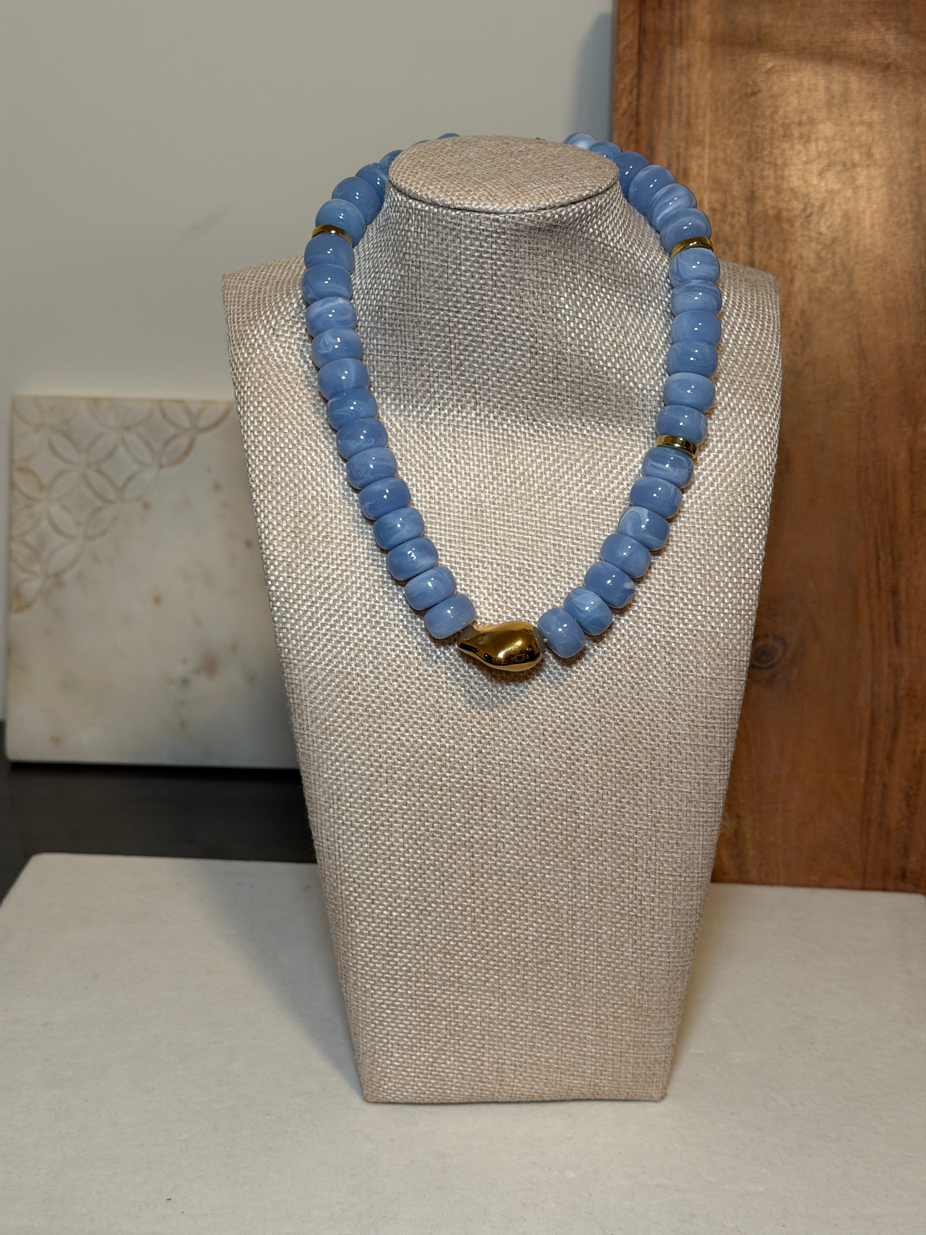 Beads and Gold Necklace