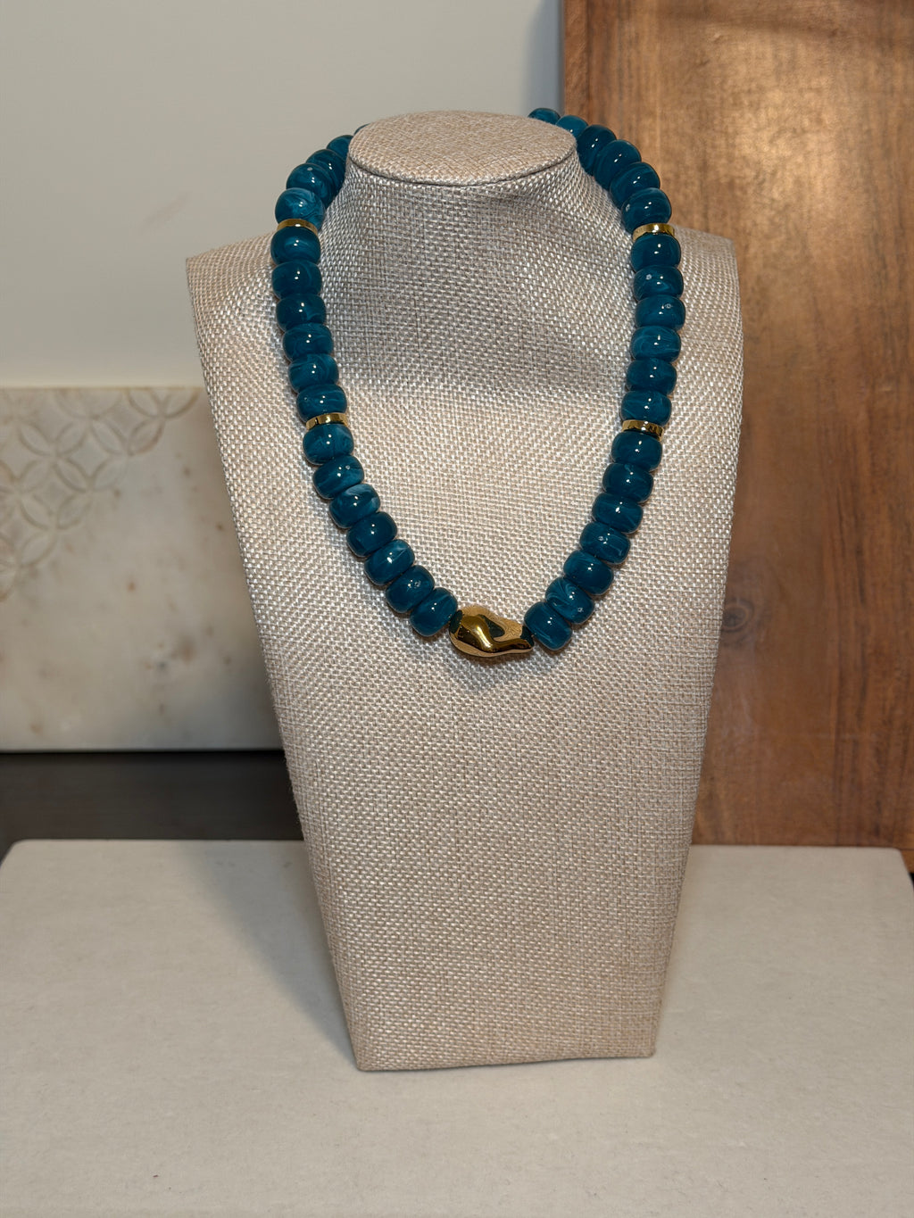 Beads and Gold Necklace