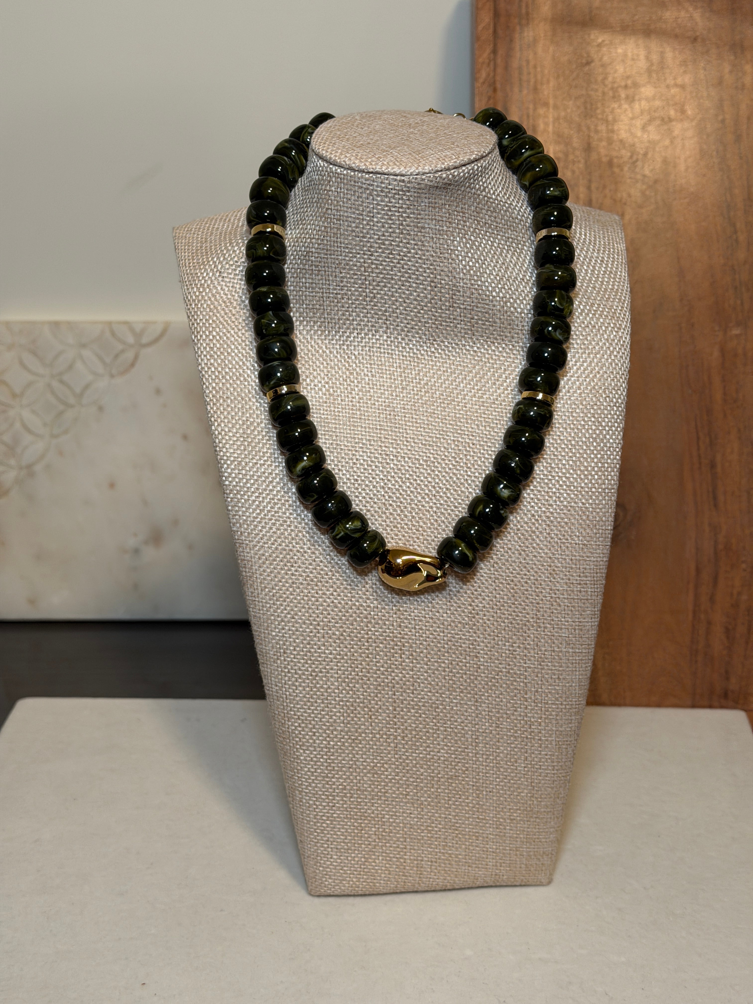 Beads and Gold Necklace