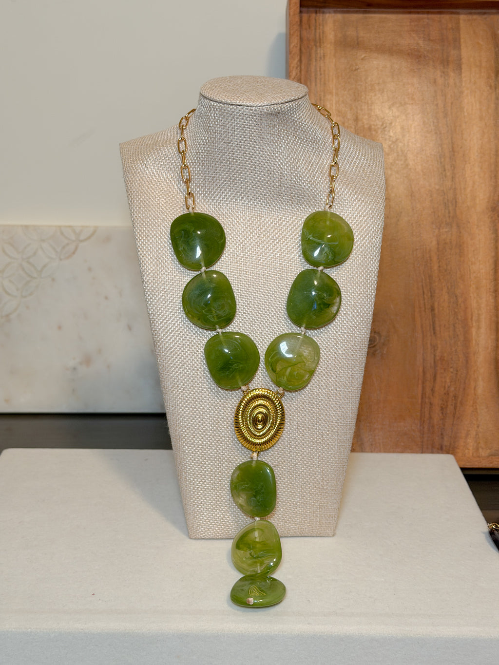 Big Gold Seashell Necklace