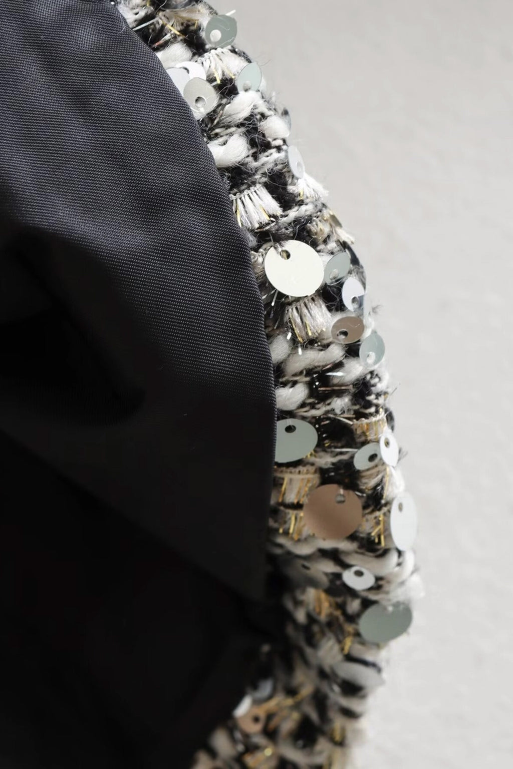 Silver Tweed Bomber Jacket