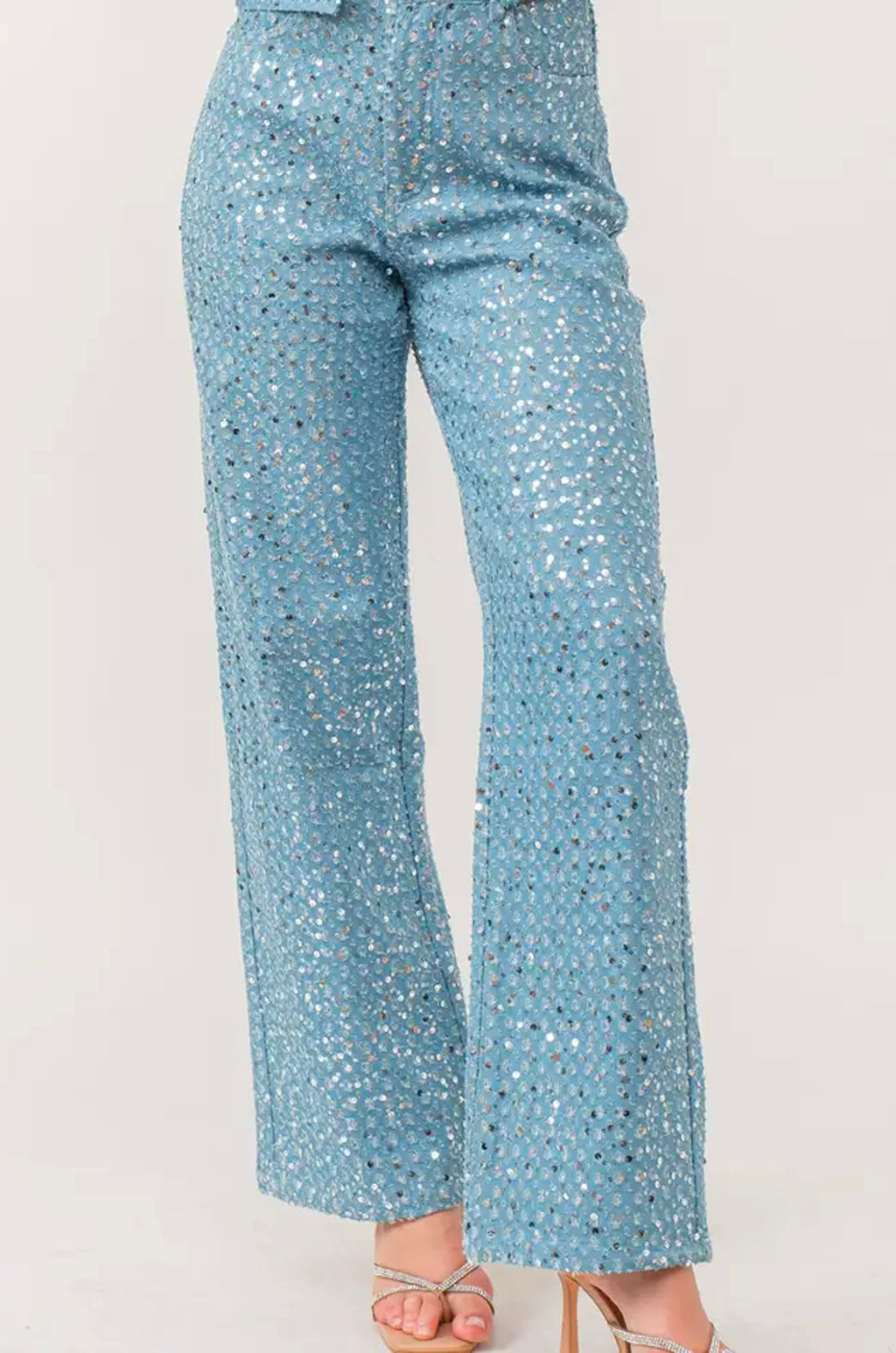 Sequin Light Wash Jeans