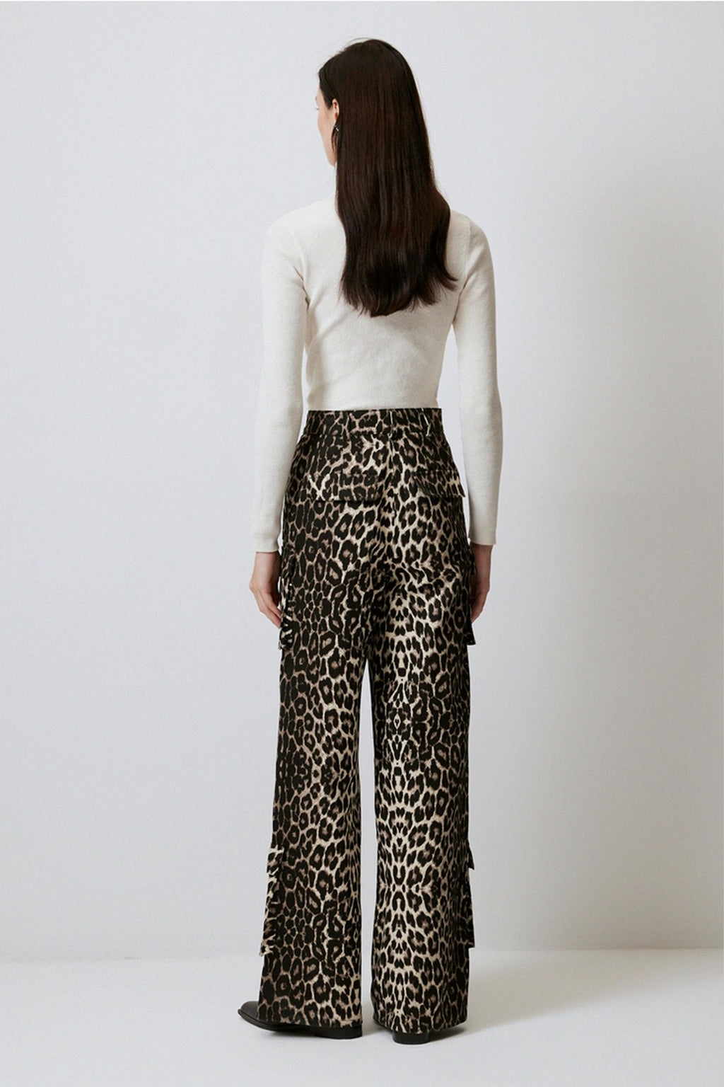 Leopard Print Cargo Pants