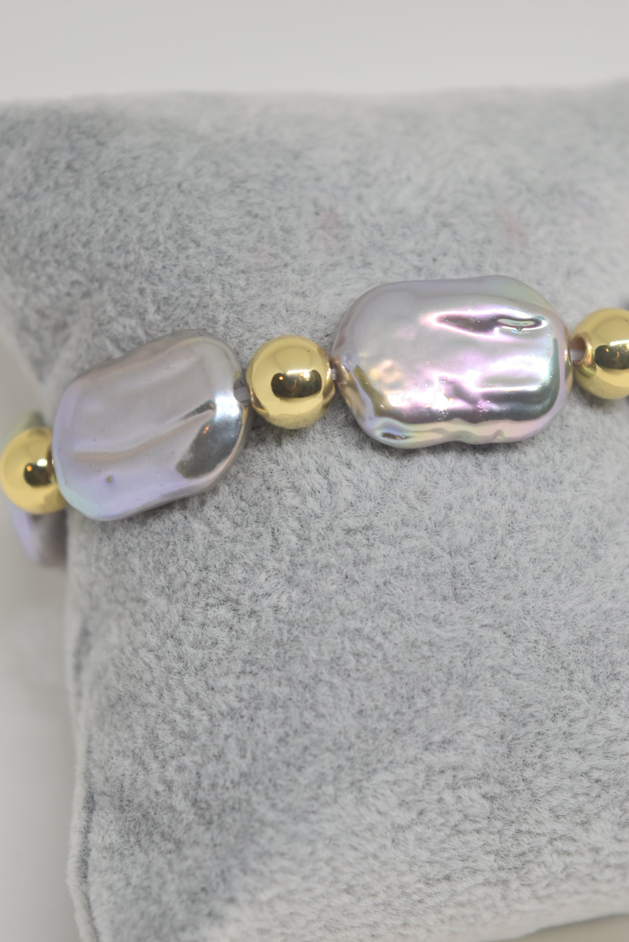 Gold and Silver Stones Bracelet