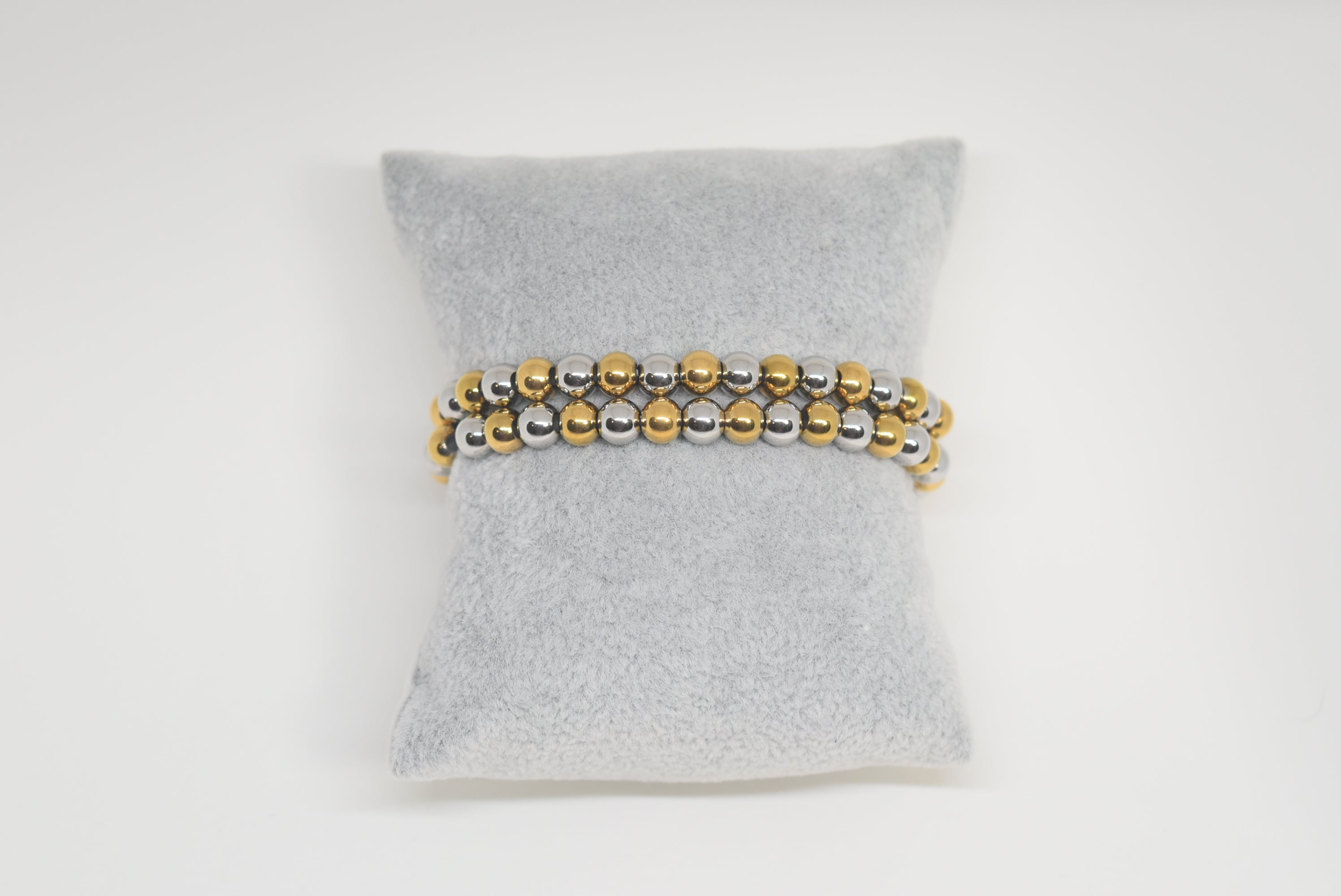 Gold and Silver Beads Bracelet