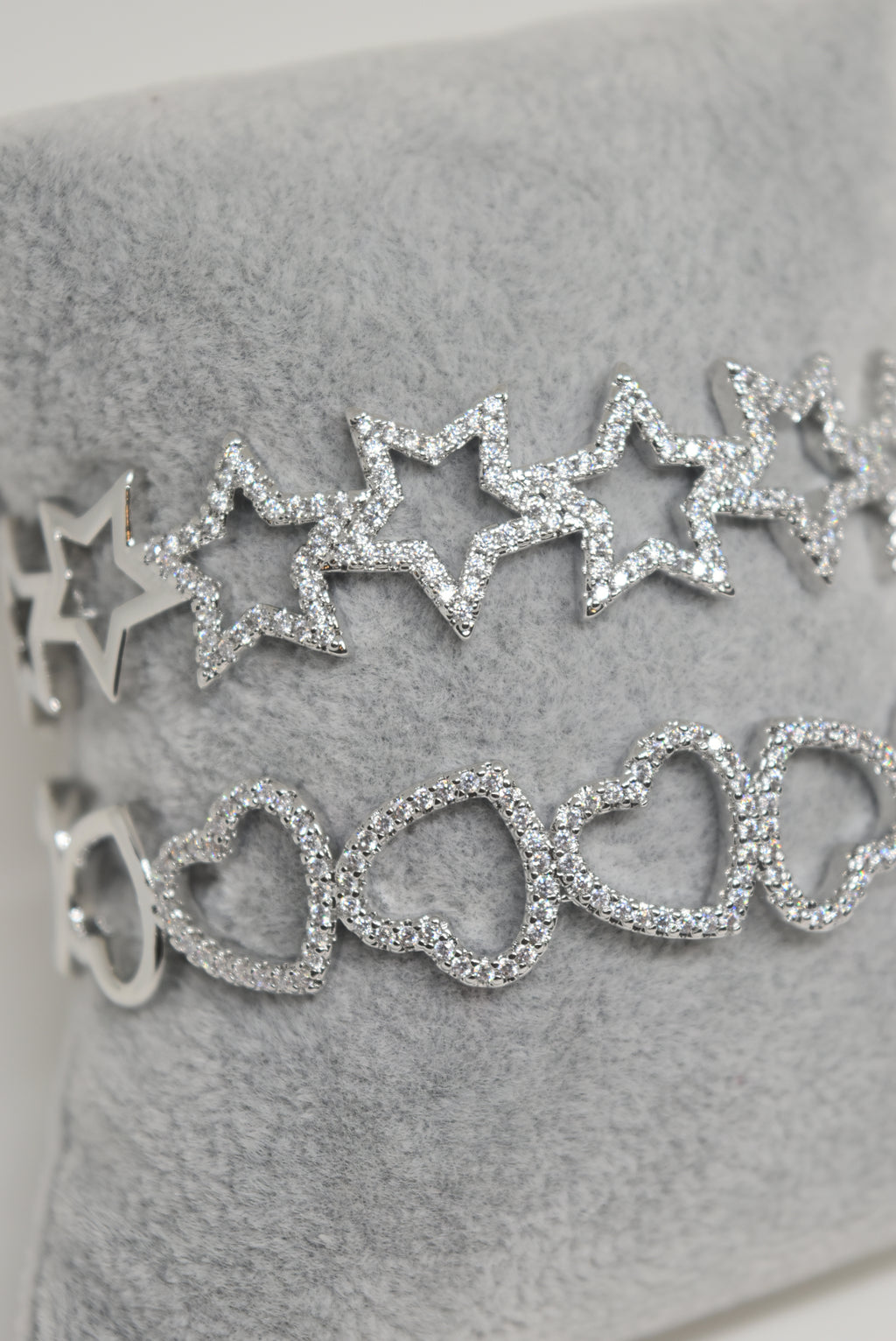 Silver Zircon Hard Bracelet