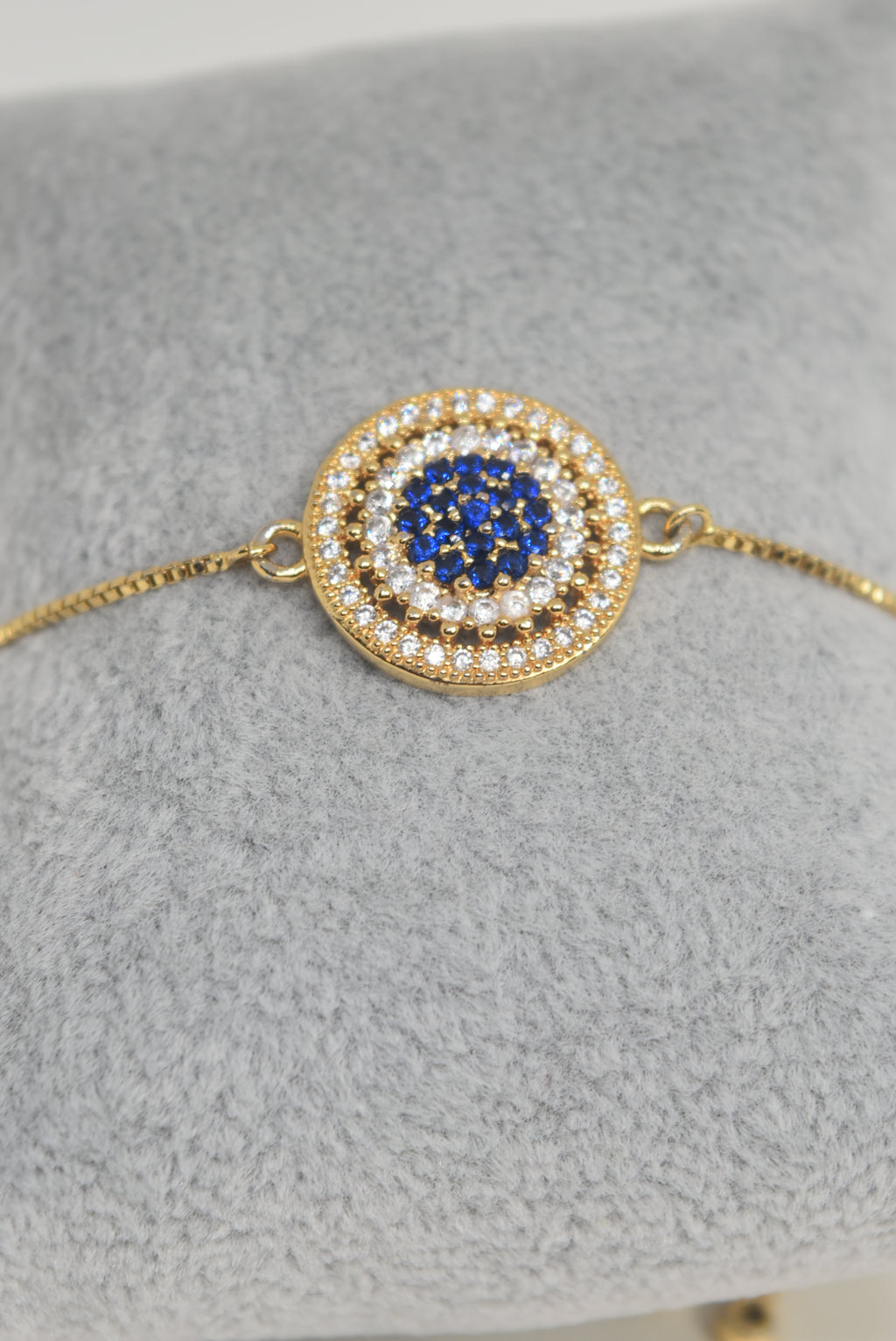 Silver and Blue Rhinestones Bracelet