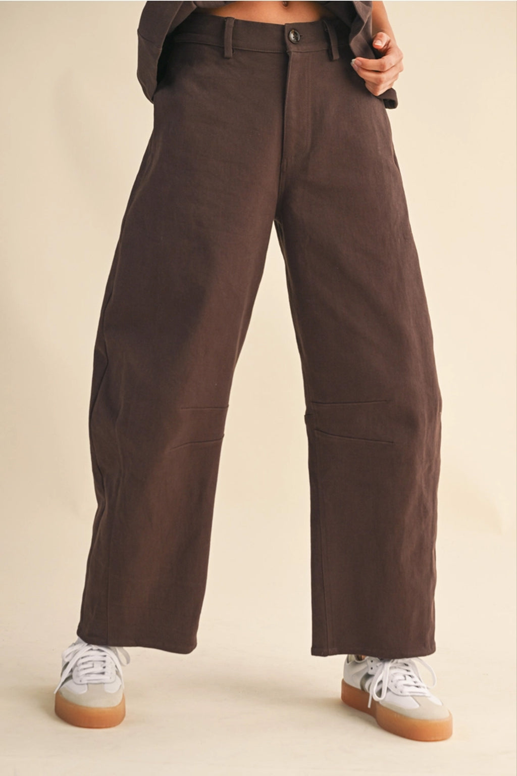 Strapless Peplum Top and Barrel Pants Set