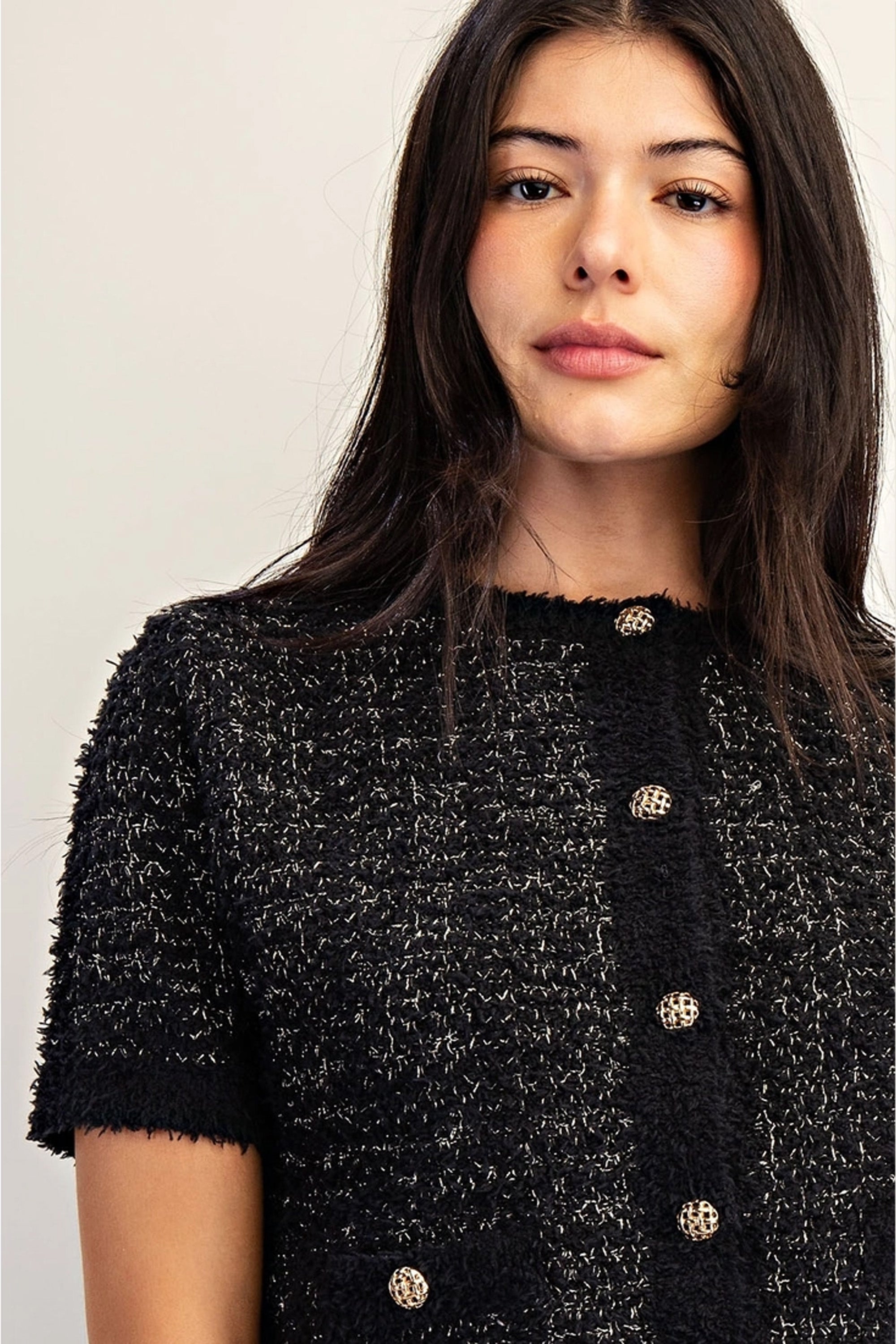 Tweed Cardigan with Matching Pants Set