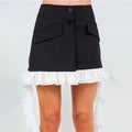 Black and White Ruffles Skirt