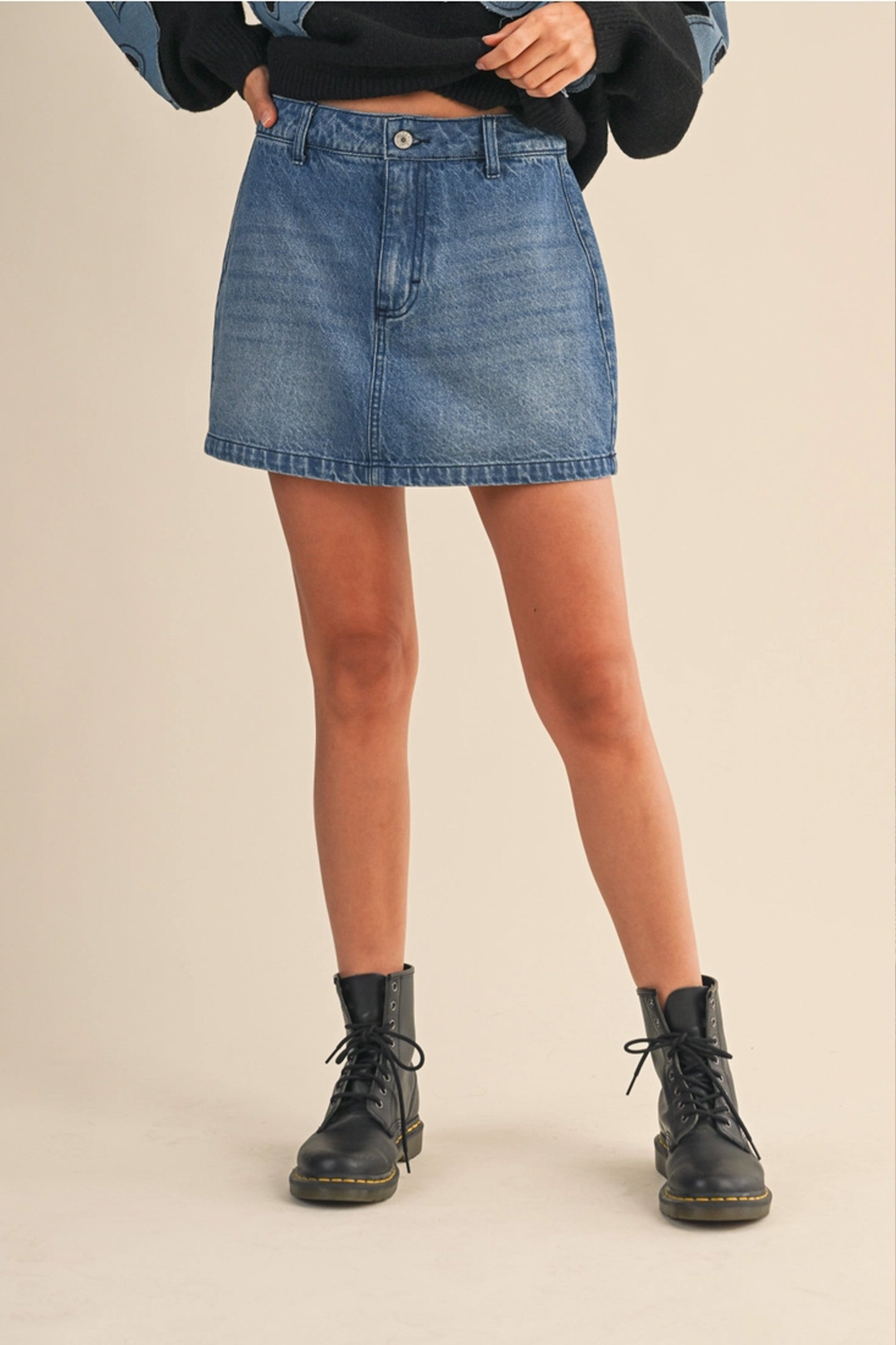 Denim Mini Skort