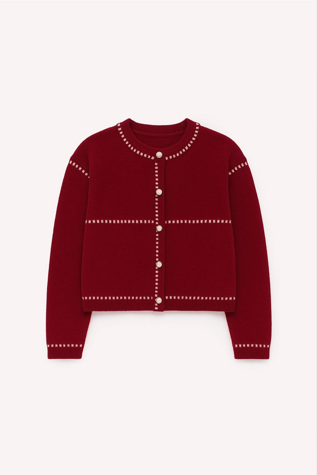 Button Down Red Cardigan