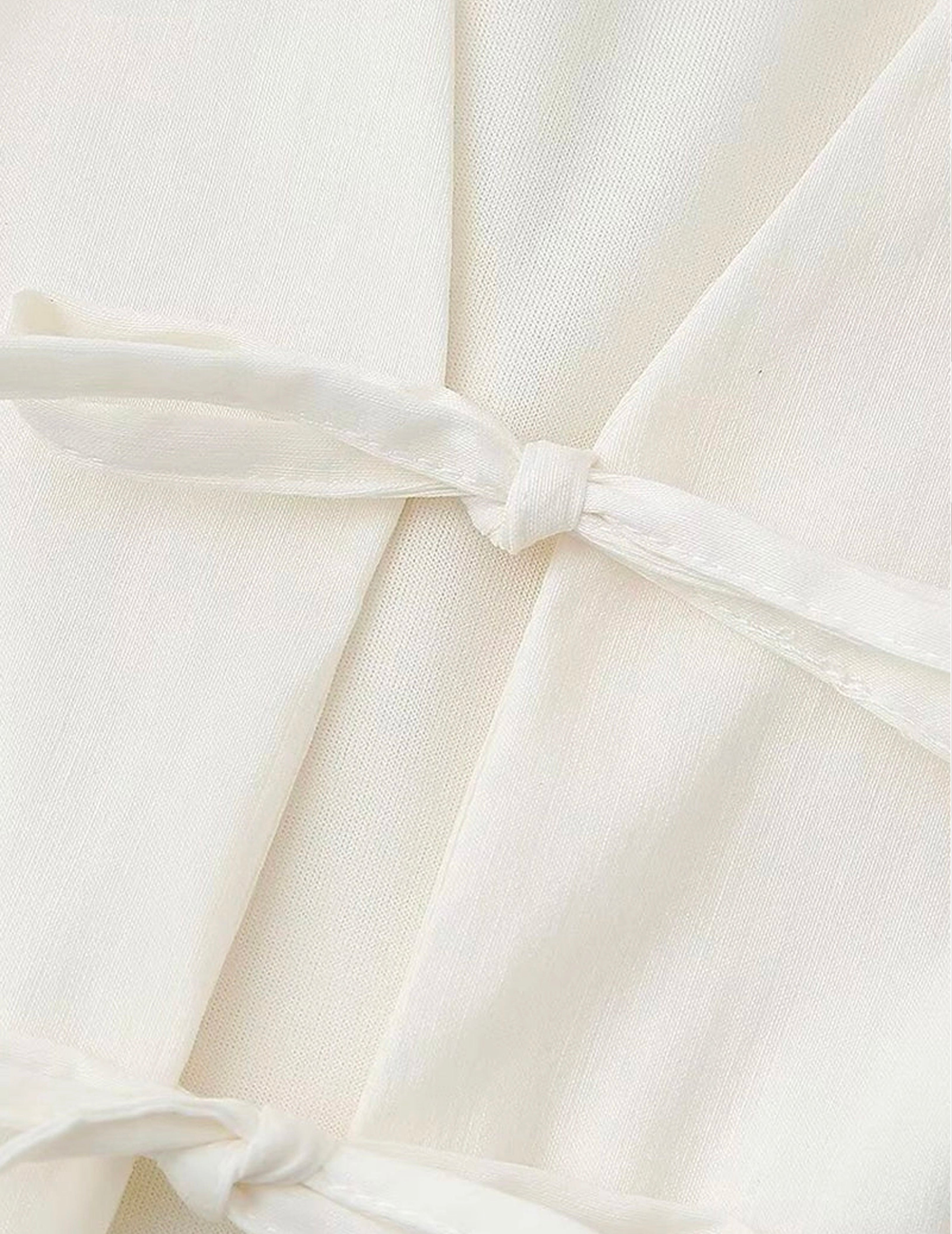 Bow Ties Ivory Halter Vest White