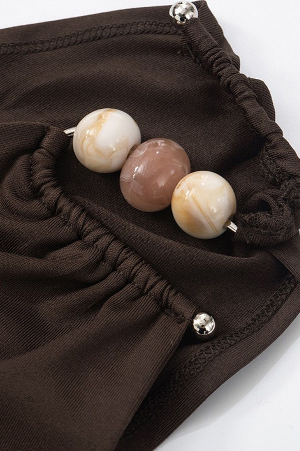 Stone Detail One Shoulder Top