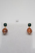 Emerald and Agate Earrings