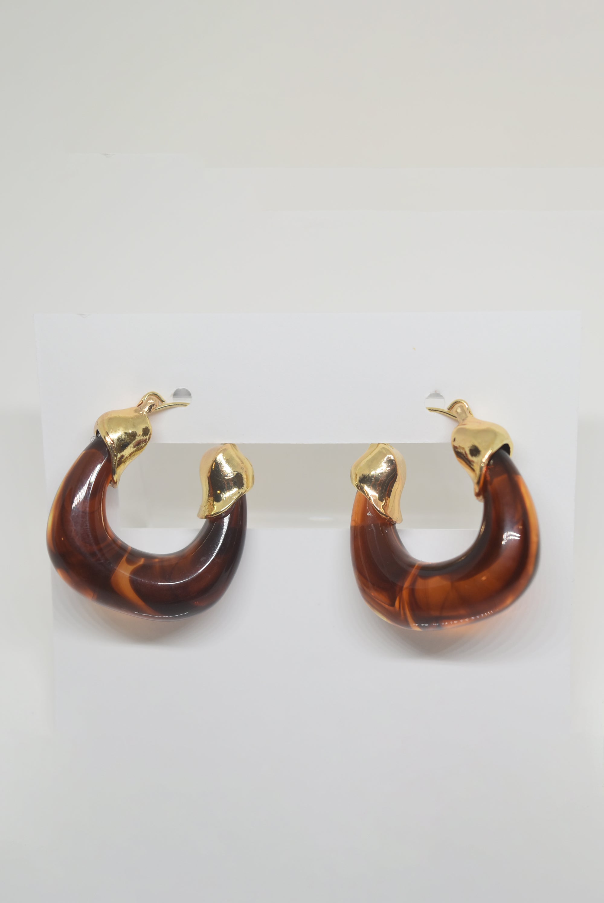 Tortoiseshell Statement Hoops