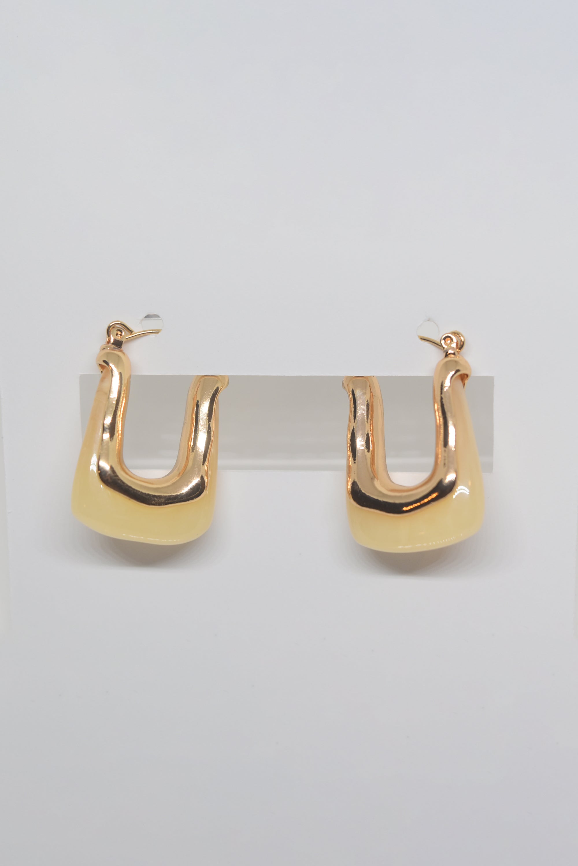 Gold Square Hoops