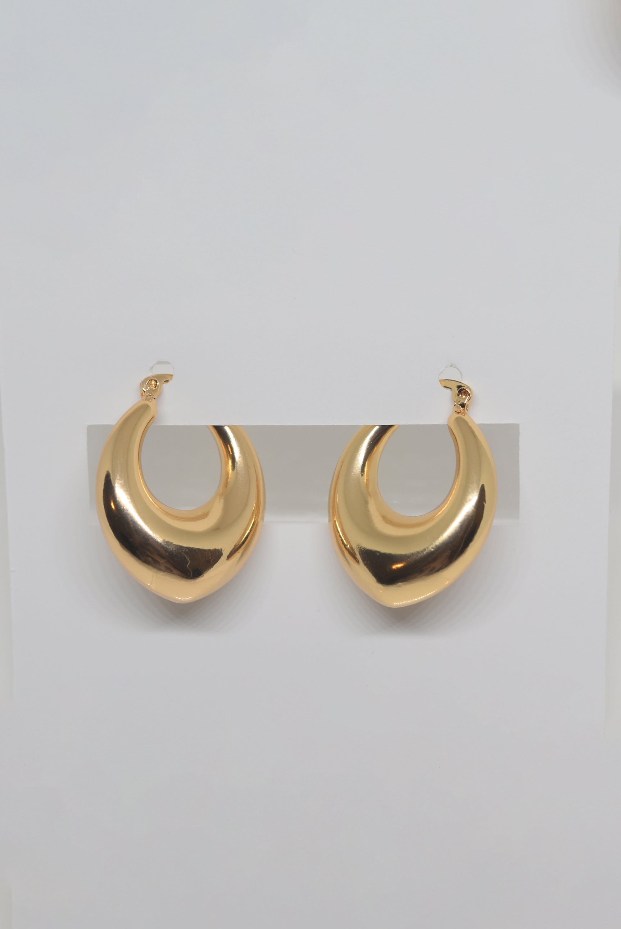 Gold Oval Hoops