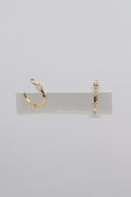 Gold and Shaped Diamonds Hoops