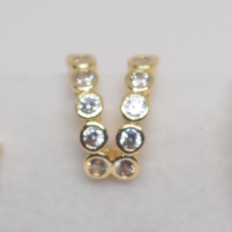 Gold Rhinestones Earcuffs